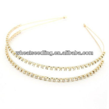 Vente en gros Accessoires pour cheveux Double Row Rhinestone Hairband HB18